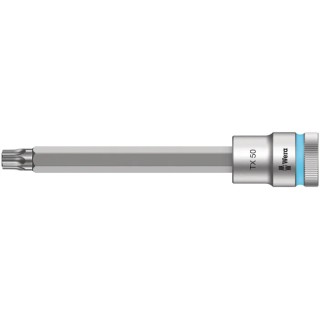 Wera 1/2 in Drive TX50 Bit Socket, Chrome Vanadium Steel, 140mm Overall Length TX50