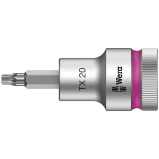 Wera 1/2 in Drive TX 20x25 Torx Socket, Chrome Vanadium Steel, 60mm Overall Length 05003830001