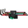 Wera 7 Piece L Metric Hex Key Set, Hex Size 1.5 to 6 mm, Thermoplastic Handles, Black Laser Finish 05022534001