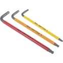 Wera 7 Piece L Metric Hex Key Set, Hex Size 1.5 to 6 mm, Thermoplastic Handles, Black Laser Finish 05022534001