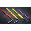 Wera 7 Piece L Metric Hex Key Set, Hex Size 1.5 to 6 mm, Thermoplastic Handles, Black Laser Finish 05022534001