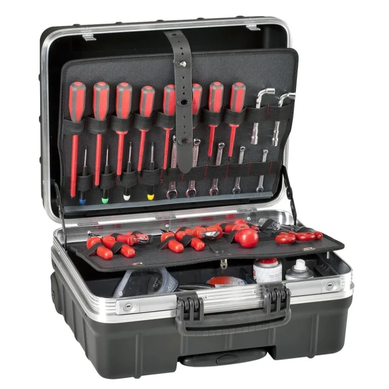 GT Line 2 Drawer Plastic Wheeled Tool Case 465 mm x 255 mm x 352 mm ATOMIK WH PEL