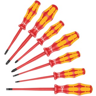 Wera Insulated Screwdriver Set Phillips Pozidriv Slotted 7-Piece IEC 60900 05135961001