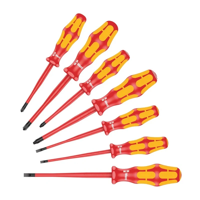 Wera Insulated Screwdriver Set Phillips Pozidriv Slotted 7-Piece IEC 60900 05135961001