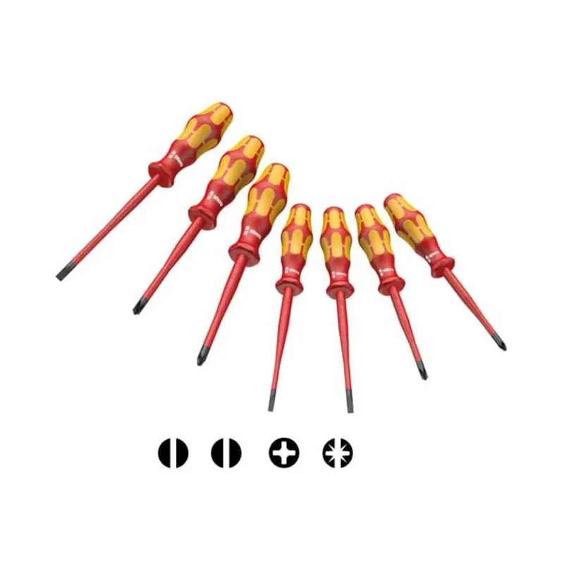 Wera Insulated Screwdriver Set Phillips Pozidriv Slotted 7-Piece IEC 60900 05135961001