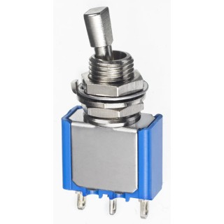 APEM Panel Mount Toggle Switch On-On SPDT Solder Lug Terminal 4A 30V dc/ac Brass Actuator 5636A12
