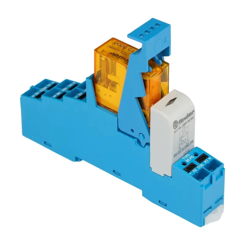Finder 48 Series Electromechanical Interface Relay, DIN Rail Mount, 110V AC Coil, DPDT-2 CO, 10.1mA Coil 48.P5.8.110.0060SPA