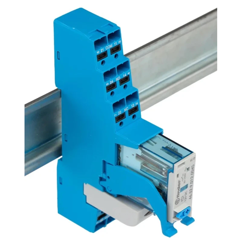 Finder 4C Series Interface Relay, DIN Rail Mount, 12V DC Coil, DPDT-2 CO Contacts, 8A Switching Current 4C.P2.9.012.0050SPA