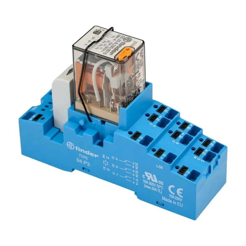 Finder Electromechanical Interface Relay 230V AC Coil Voltage, 3PDT Contact Configuration, 10A Switching 58.P3.8.230.0060SMA