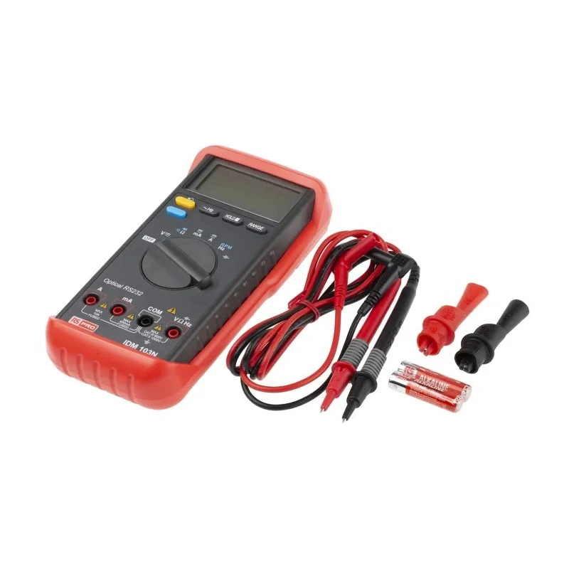 RS PRO Handheld Digital Multimeter 100mΩ Resistance Resolution 1kV DC Voltage 40MHz Frequency IDM103N