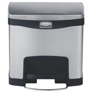 Rubbermaid Commercial Products Stainless Steel Chrome Slim Jim Pedal Waste Bin 15L 1901982