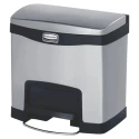 Rubbermaid Commercial Products Stainless Steel Chrome Slim Jim Pedal Waste Bin 15L 1901982