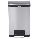 Rubbermaid Commercial Products Stainless Steel Slim Jim 50L Chrome Pedal Waste Bin 1901992