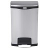 Rubbermaid Commercial Products Stainless Steel Slim Jim 50L Chrome Pedal Waste Bin 1901992
