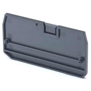 Omron Series Dark Grey End Cover for Use with XW5T-P4.0-1.1-1 Feed Through Terminal Block and XW5G-P4.0-1.1-1 Grounding XW5E