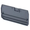 Omron Series Dark Grey End Cover for Use with XW5T-P4.0-1.1-1 Feed Through Terminal Block and XW5G-P4.0-1.1-1 Grounding XW5E