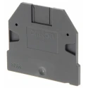Omron Series Dark Grey Polyamide End Cover for Use with XW5G-S10-1.1-1 and XW5G-S2.5-1.1-1 Grounding Terminal Blocks XW5E