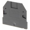 Omron Series Dark Grey Polyamide End Cover for Use with XW5G-S10-1.1-1 and XW5G-S2.5-1.1-1 Grounding Terminal Blocks XW5E