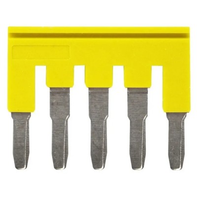 Omron Series Yellow Short Bar Accessory for XW5G-P4.0-5 Grounding Terminal Block and XW5T-P4.0-5 Feed Through Terminal XW5S