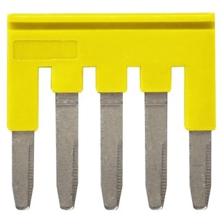 Omron Series Yellow Short Bar for Use with XW5T-P2.5-5 Feed Through Terminal Block and XW5G-P2.5-5 Grounding Terminal XW5S