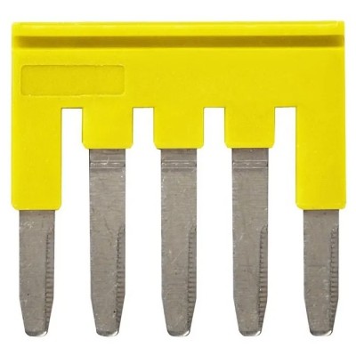 Omron Series Yellow Short Bar for Use with XW5T-P2.5-5 Feed Through Terminal Block and XW5G-P2.5-5 Grounding Terminal XW5S