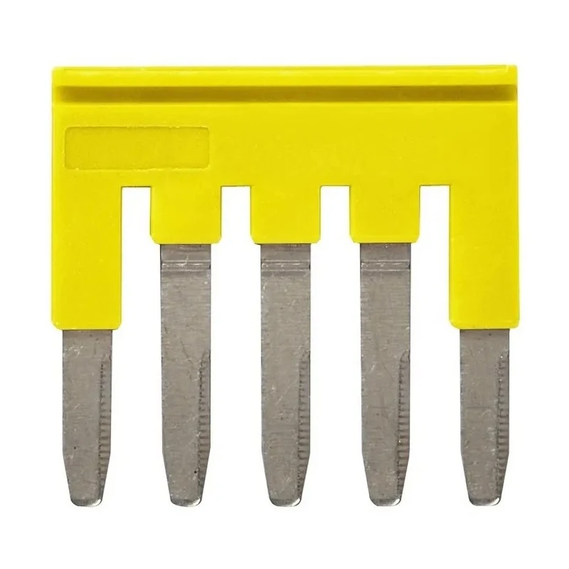 Omron Series Yellow Short Bar for Use with XW5T-P2.5-5 Feed Through Terminal Block and XW5G-P2.5-5 Grounding Terminal XW5S