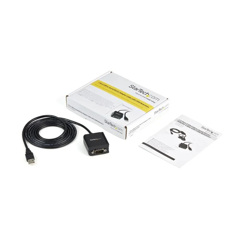 StarTech.com RS232 Converter Cable USB Type-A to D Sub, 1 Port, 115.2 kbps, Desktop Form Factor RS232
