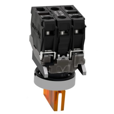Schneider Electric Knob Selector Switch SPDT 22 mm Cutout Diameter Illuminated 3 Positions XB4BK135B5