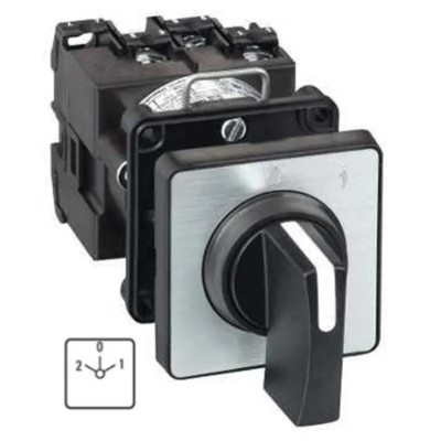 Schneider Electric Harmony K Series 3 Phase 2 Position Cam Switch with Black Handle 12A, 45° Angle of Throw K1D002UCH