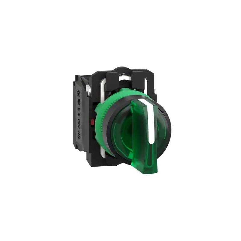 Schneider Electric Knob Selector Switch SPDT Illuminated 3 Positions 22mm Cutout Diameter Harmony XB5 Series XB5AK133B5