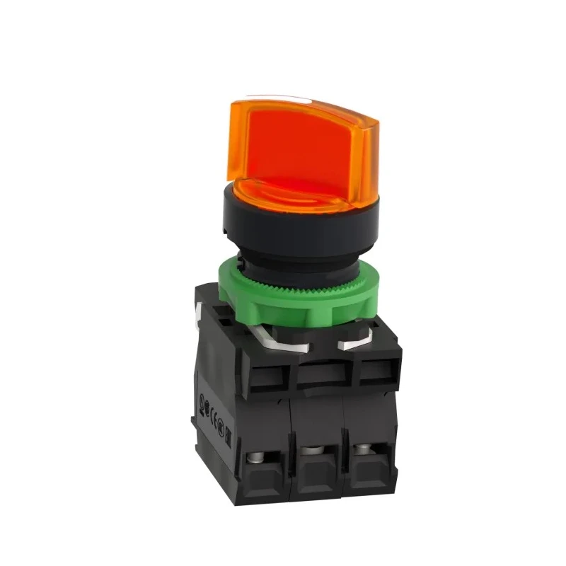 Schneider Electric Knob Selector Switch SPDT 22 mm Cutout Diameter Illuminated 2 Positions XB5AK125B5