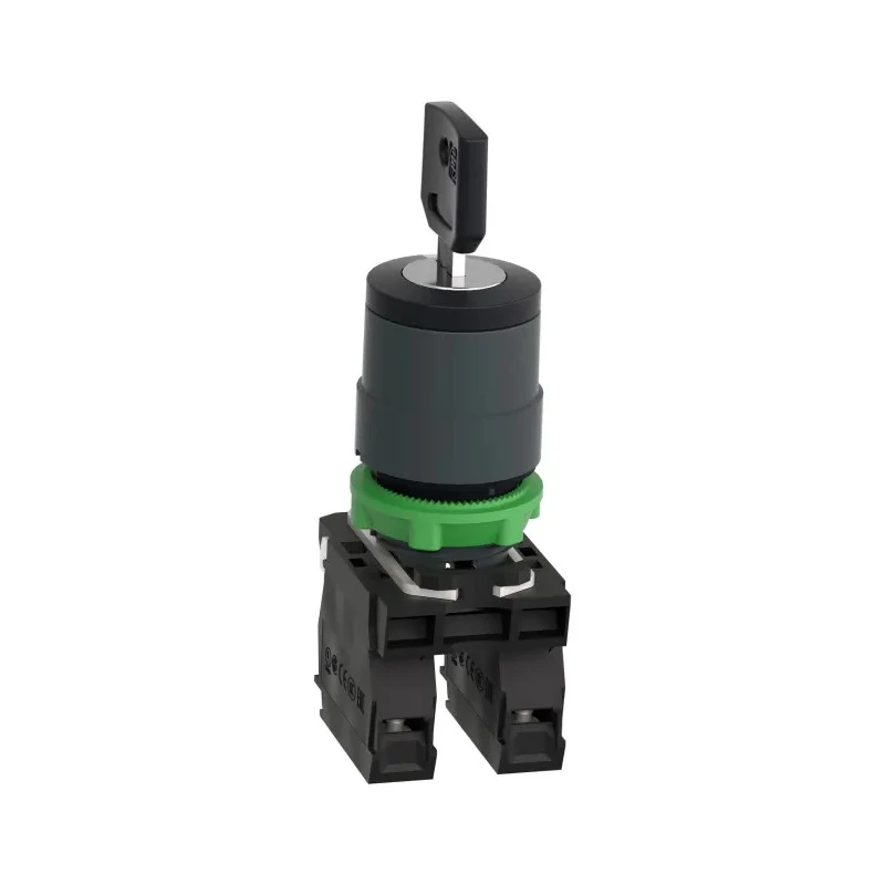Schneider Electric Industrial 3-Position Slow Break Key Switch 2 NO 10A Screw Terminal IP66 IP69K IP67 IP69 455 Key XB5AG33