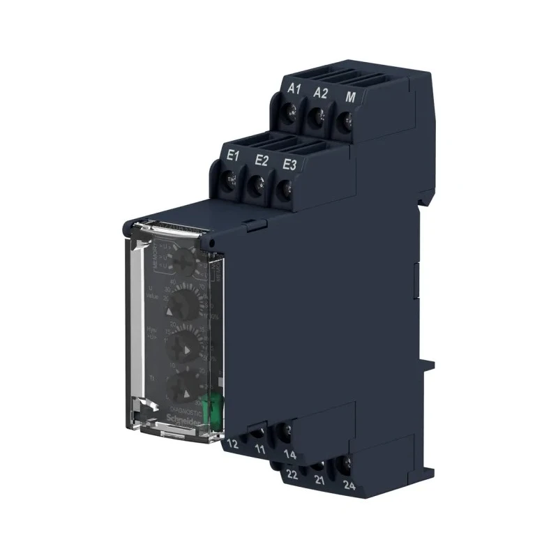 Schneider Electric Monitoring Relay, 3 Phase, DPDT, DIN Rail Mount, 380V AC, 415V AC RM22UA33MT