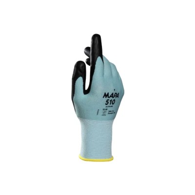 Mapa ULTRANE 510 Green Polymer Work Gloves Size 8 Aqua Polymer Foam Coating 510