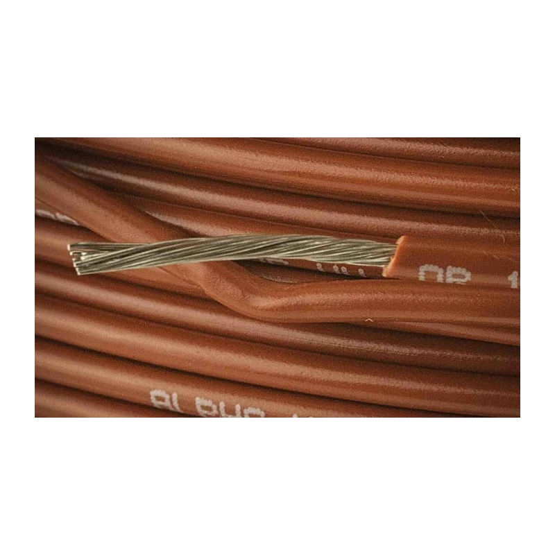 Alpha Wire Hookup Wire PVC Series Brown, 18 AWG, 16/0.25 mm Core Strands, 305 m, Tinned Copper, Flame Retardant 3055 BR001