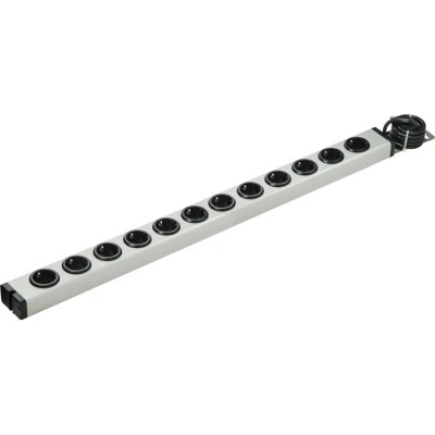 Bodo Ehmann 12 Gang Extension Lead, Type F German Schuko Socket, 16A, 250V, 1.5m Cable 0600X00122031