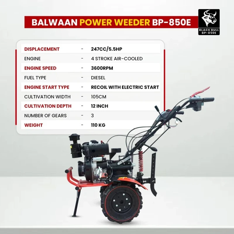 Buy Balwaan BP-850E Black Bull Weeder at Lowest Prices