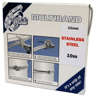 Jubilee Stainless Steel Hose Clip Banding 9.5 mm to 25 mm MB1801
