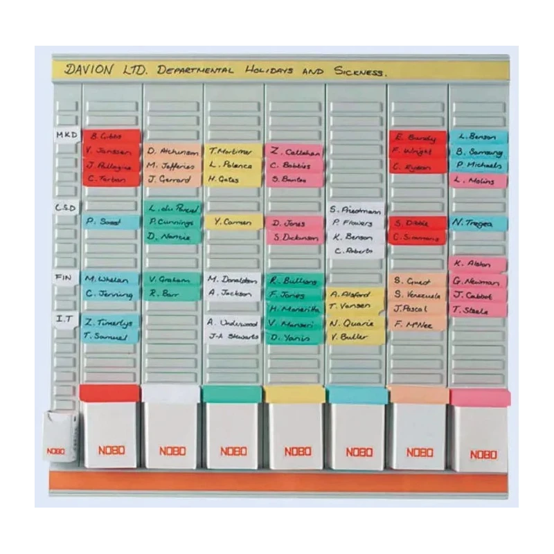 Nobo Yearly Slotted Wall Planner 800mm Width x 660mm Height 43038490