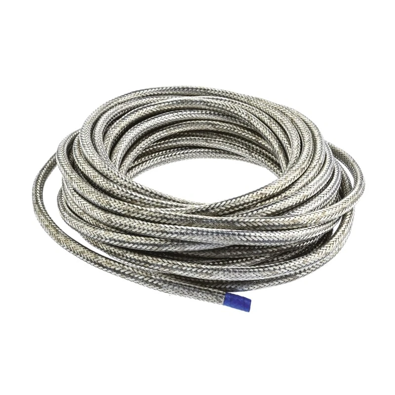 TE Connectivity Expandable Braided Copper Silver Cable Sleeve 10m Length 4.5mm-9.5mm Diameter RayBraid RAY-101-6.0(10)CK0610