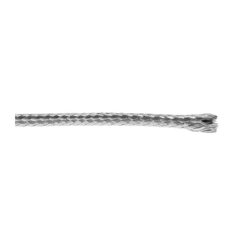 TE Connectivity Expandable Braided Tin Plated Copper Silver Cable Sleeve 10m Length 5 mm Diameter RAY-101-3.0(10)CK0610
