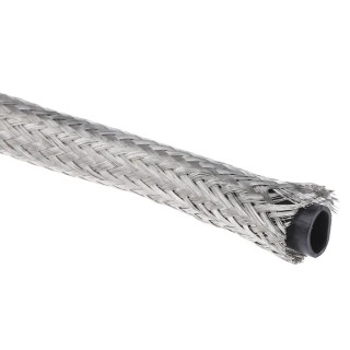 TE Connectivity Expandable Braided Copper Silver Cable Sleeve 10m Length 8-22mm Diameter RayBraid RAY-101-10.0(10)CK0610