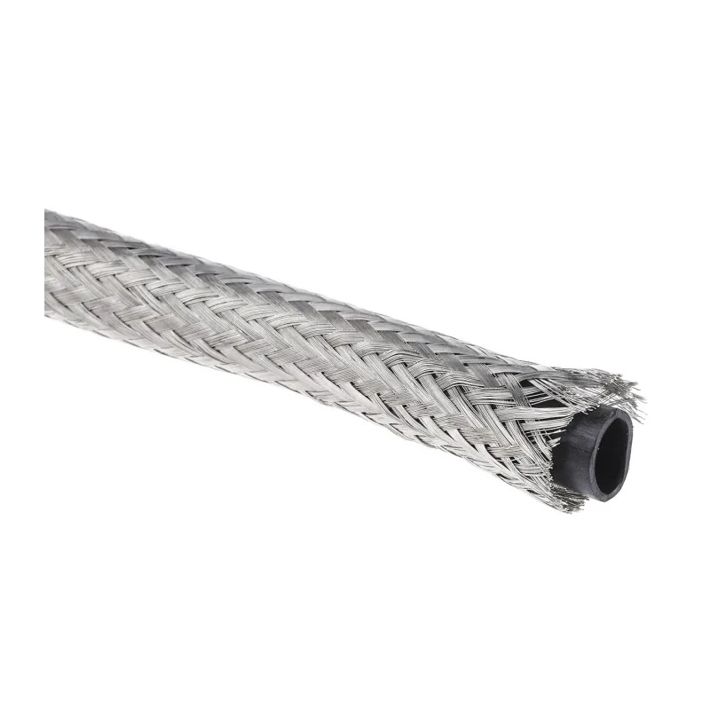 TE Connectivity Expandable Braided Copper Silver Cable Sleeve 10m Length 8-22mm Diameter RayBraid RAY-101-10.0(10)CK0610