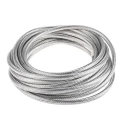 TE Connectivity Expandable Braided Copper Silver Cable Sleeve 10m Length 8-22mm Diameter RayBraid RAY-101-10.0(10)CK0610