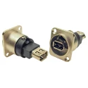 RS PRO 2 Way Straight Panel Mount Firewire Connector Female 124-6389