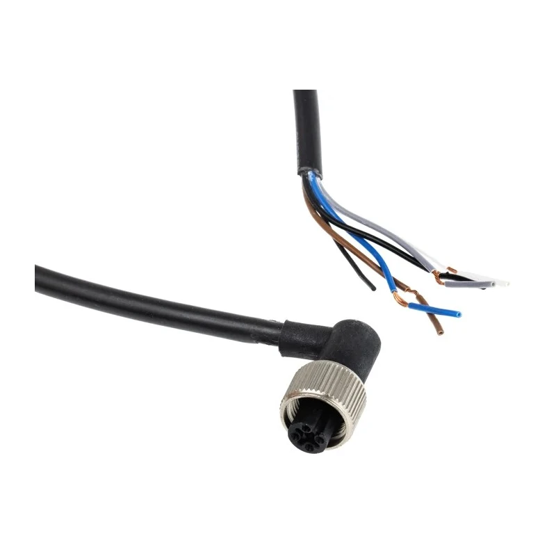 RS PRO Sensor Actuator Cable Female 5 Way Right Angle to Unterminated 2m 60V IP67 124-7072