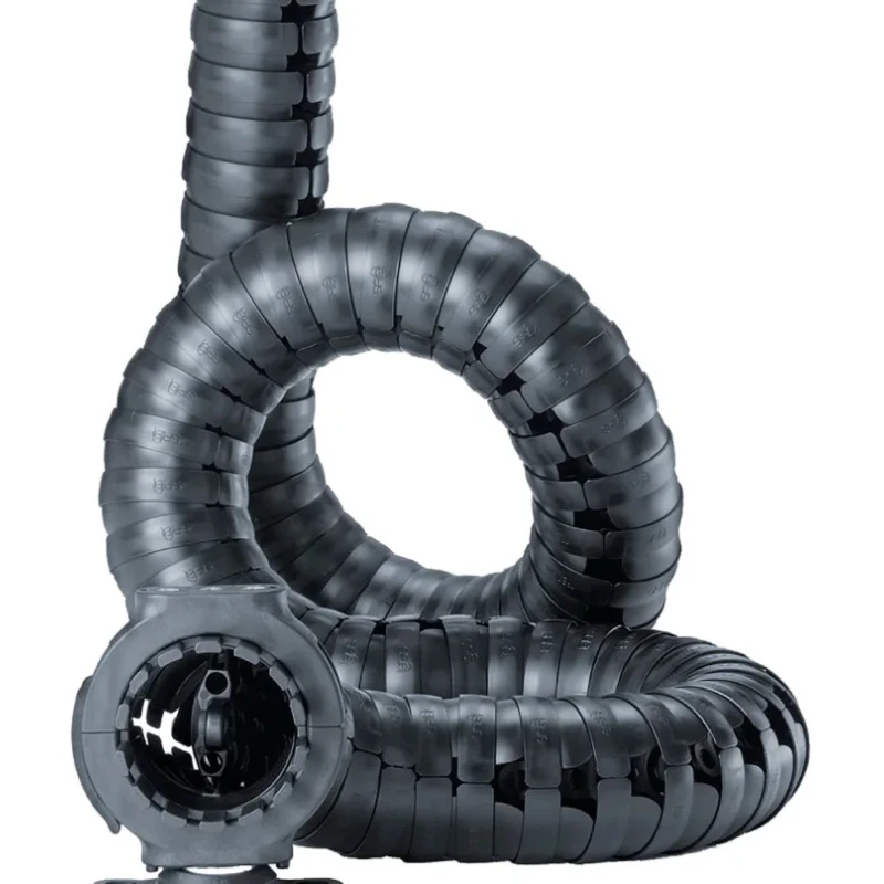 Igus Cable Trunking Black, 34.5mm Width, 1m Length, 50mm Minimum Bend Radius, Igumid NB TRC.30.050.0