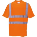 RS PRO Orange Unisex Hi Vis T-Shirt Short Sleeve Polyester Birds Eye Knit 150g M 124-8211