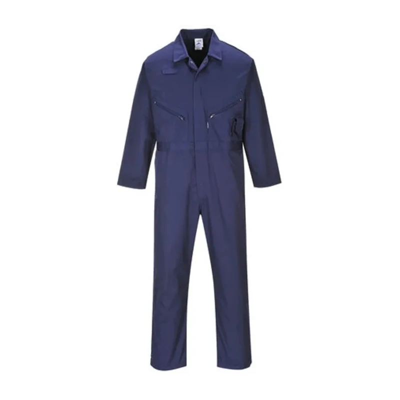 RS PRO Navy Reusable Overall Coverall 46 in Chest Size, Size M, Cotton Polyester Fabric 124-8238