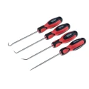 RS PRO 4 Piece Hook & Pick Set Ergonomic Screwdriver Style Handles Stainless Steel Blades 125-0935